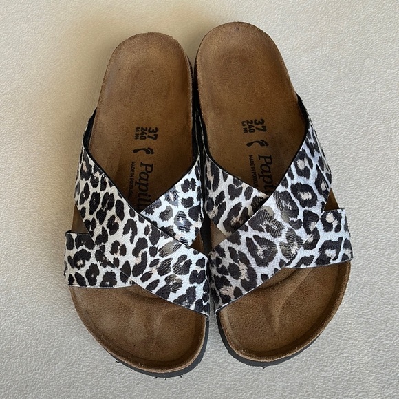 Like new Birkenstock Papillio animal print sandals, size 37. - Picture 1 of 6
